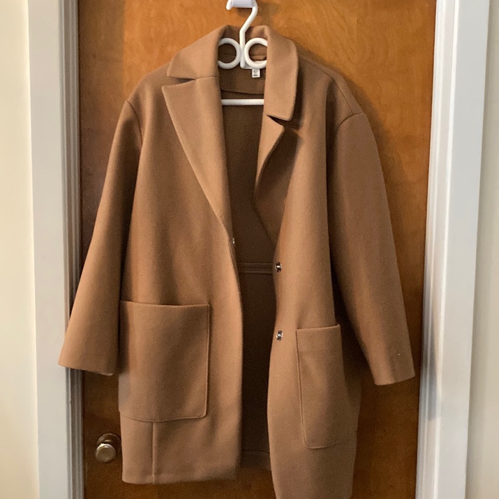 TOPSHOP Camel Dad Coat 🧥 Worn a handful of times👌🏼🌟✨ Like NEW!!!